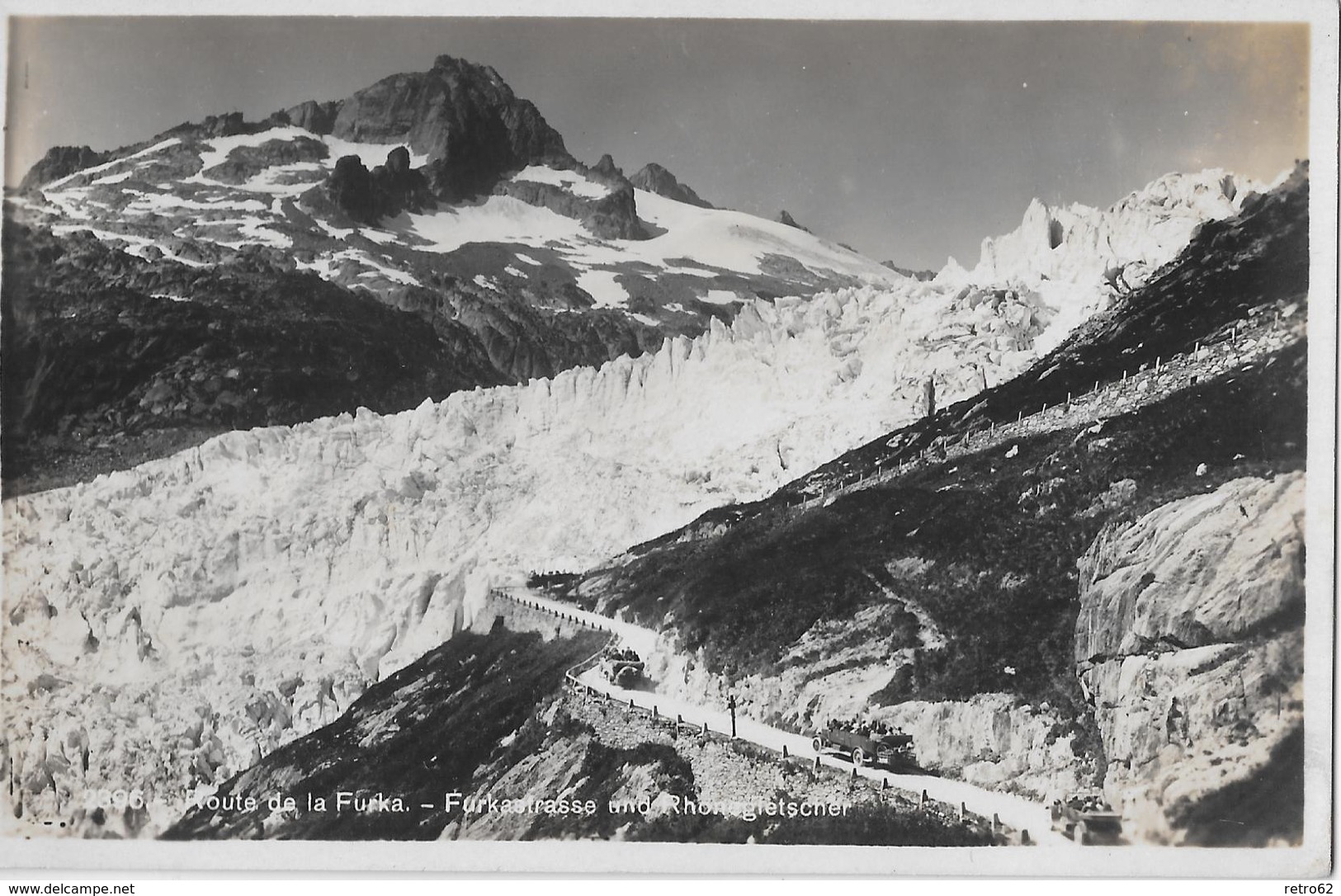 FURKASTRASSE BEIM RHONEGLETSCHER  → Alte, Offene Saurer Post-Auto Anno 1931 - Autres & Non Classés