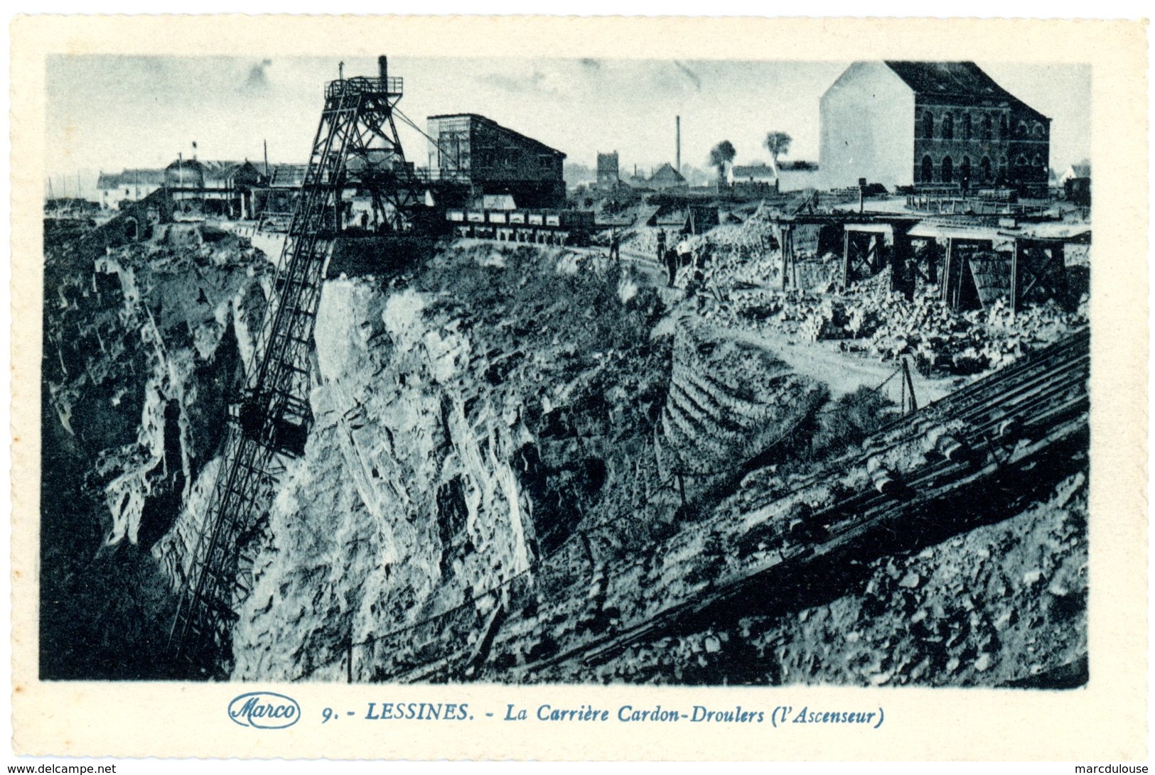 Lessines. La Carrière Cardon-Droulers (l'ascenseur). Lessen. Steengroeve Cardon-Droulers (de Lift). - Lessen