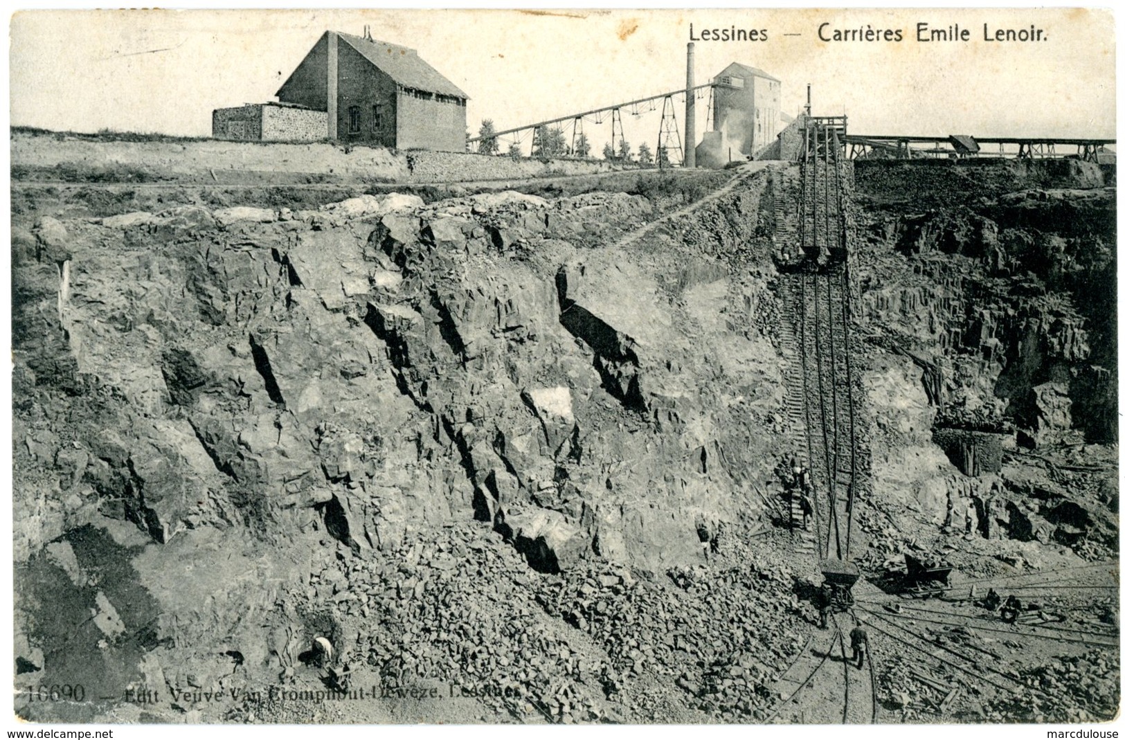 Lessines. Carrières Emile Lenoir. Circulé En 1912. Lessen. Steengroeven Emile Lenoir. Verstuurd In 1912. - Lessen