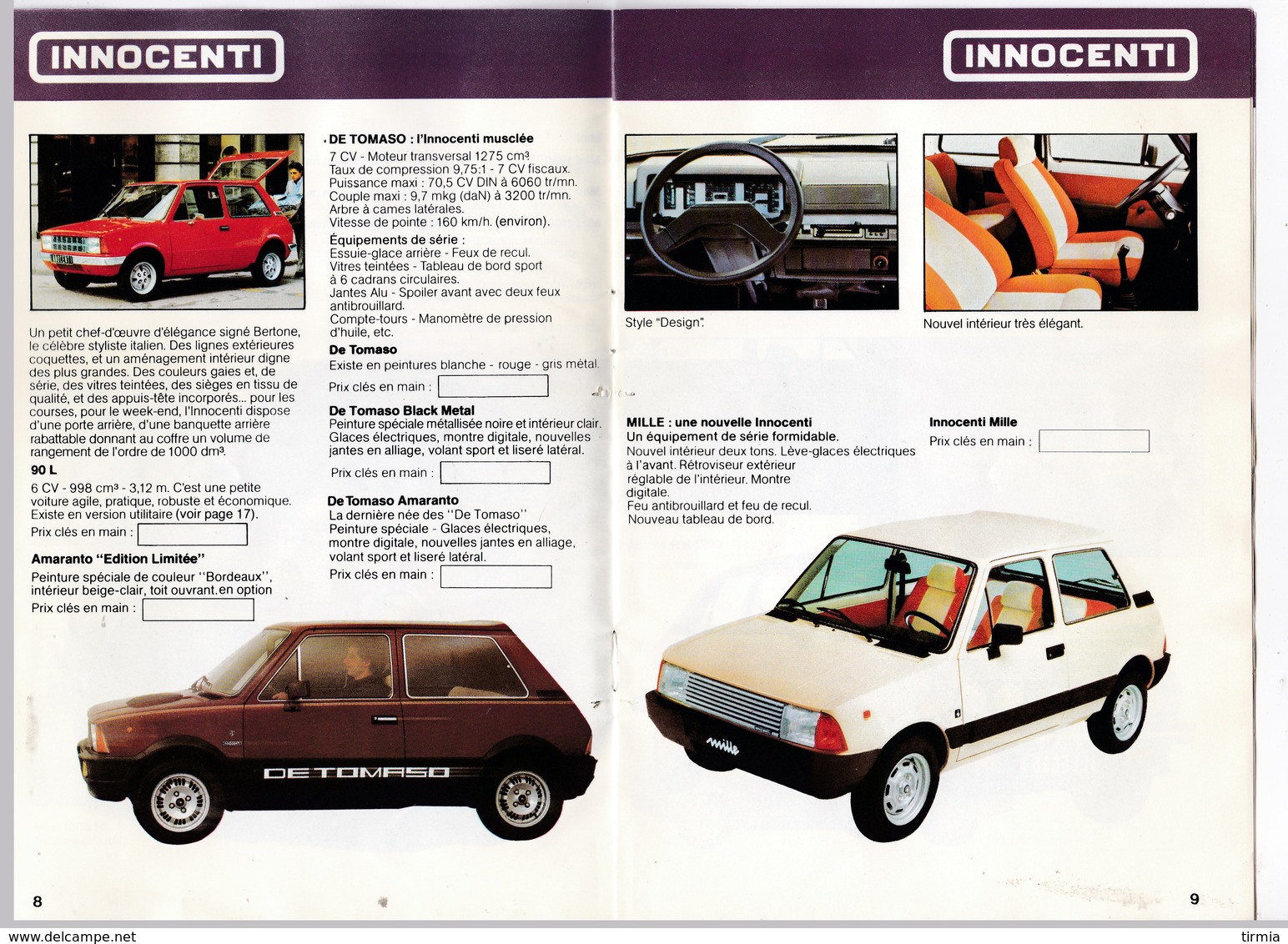 Catalogue - Concessionnaires British Leylands France - Innocenti - Jaguar - Rover - Daimler - Austin ...  1981 - Voitures