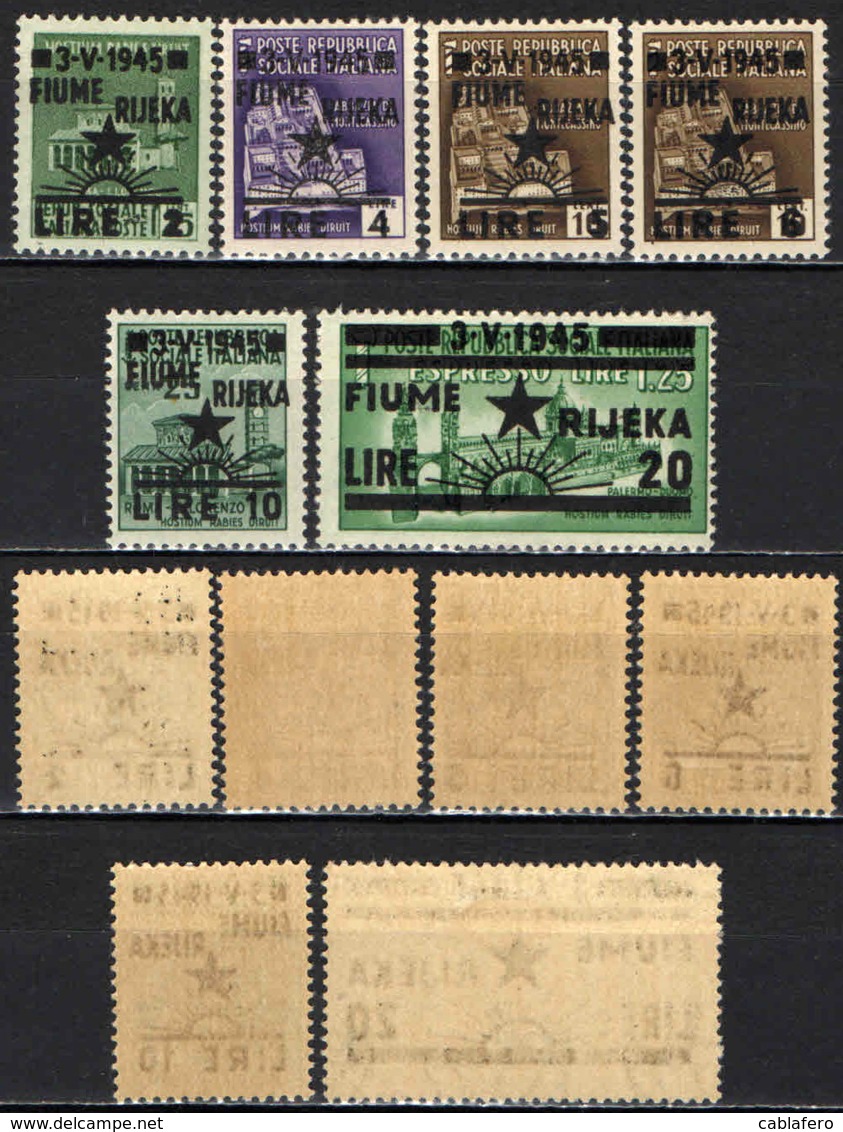 ITALIA - OCCUPAZIONE JUGOSLAVA - FIUME - 1945 - SOVRASTAMPA - MH - Yugoslavian Occ.: Fiume