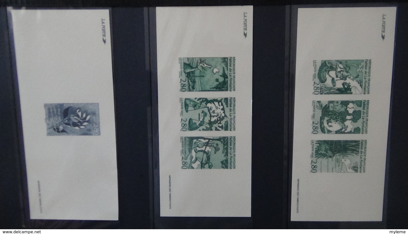 87 Gravures des timbres postes Français dans son classeur d'origine. A saisir  !!!