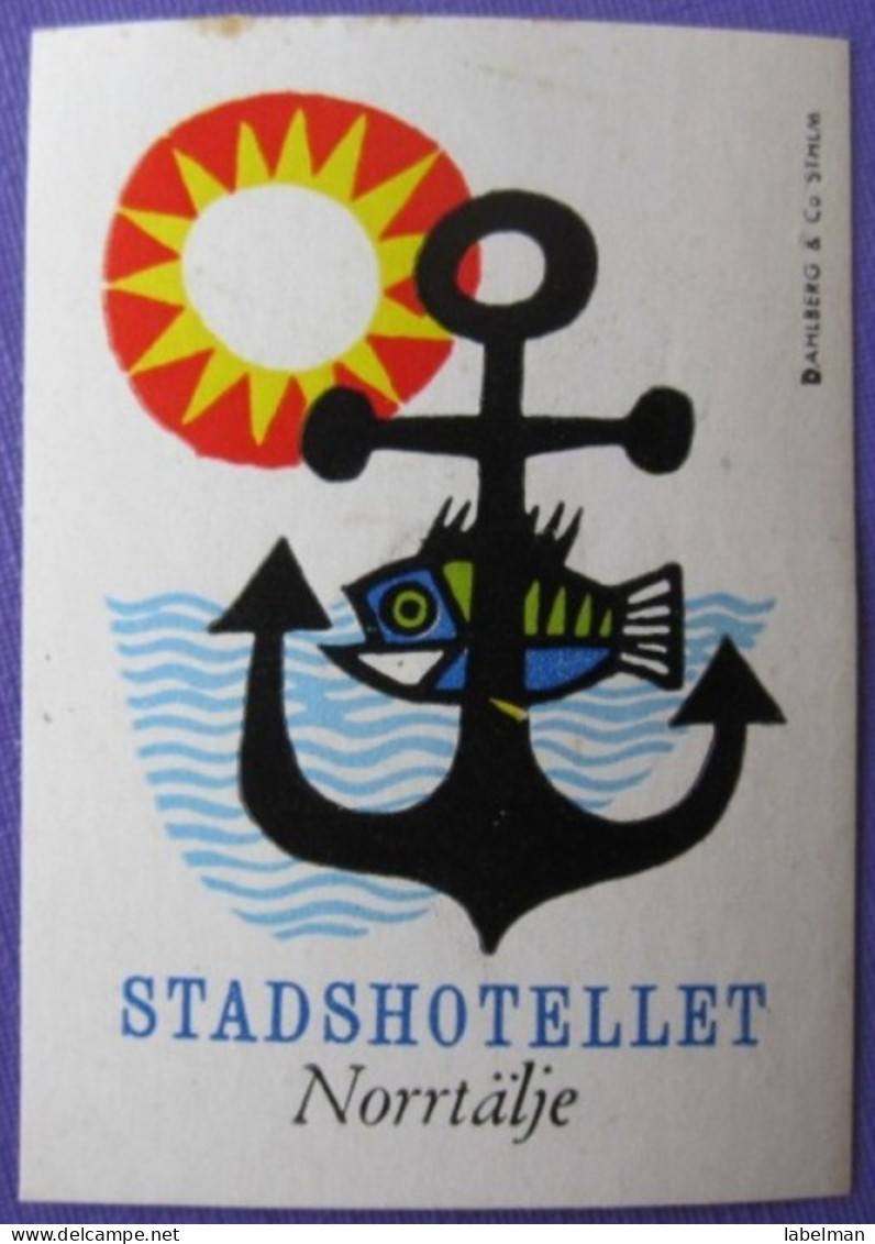 HOTEL HOTELLI HOTELL HOTELLET PENSION STAD NORRTALJE MINI SVERIGE SWEDEN DECAL LUGGAGE LABEL ETIQUETTE AUFKLEBER - Hotel Labels