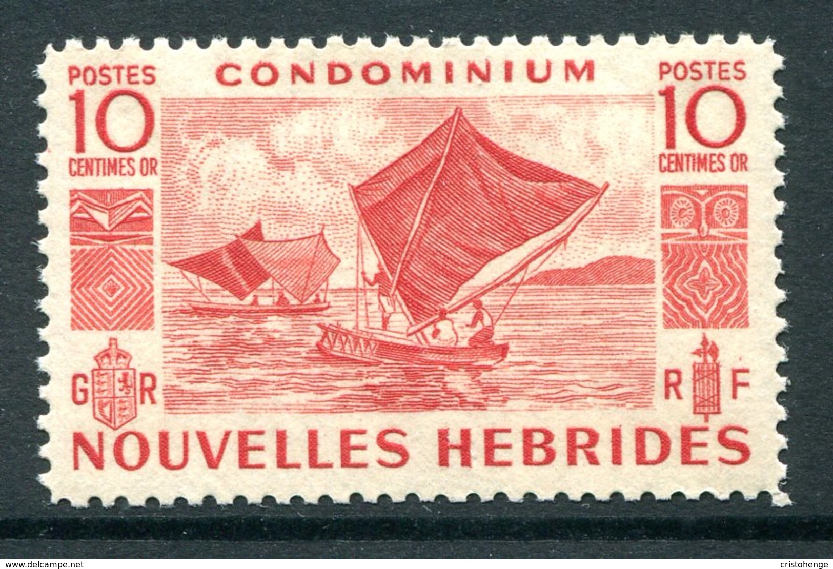 Nouvelles Hebrides 1953 Pictorials - 10c Value LHM (SG F82) - Neufs