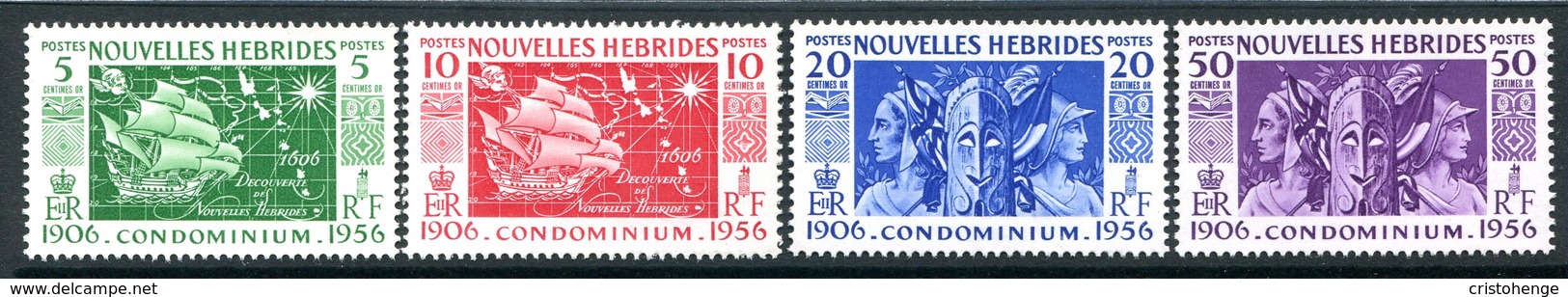 Nouvelles Hebrides 1956 50th Anniversary Of Condominium Set MNH (SG F92-F95) - Neufs