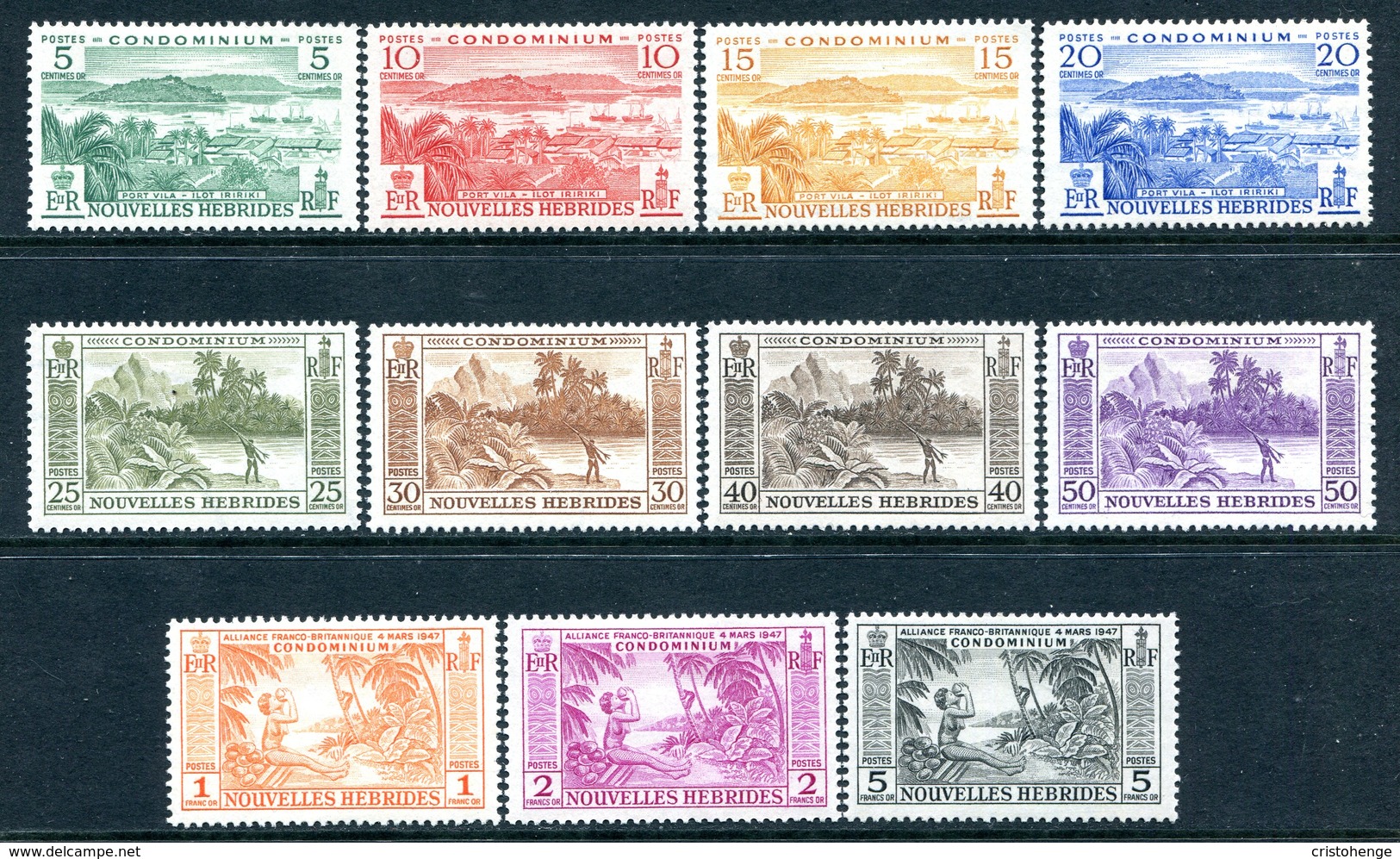 Nouvelles Hebrides 1957 Pictorials Set HM (SG F96-F106) - Used Stamps