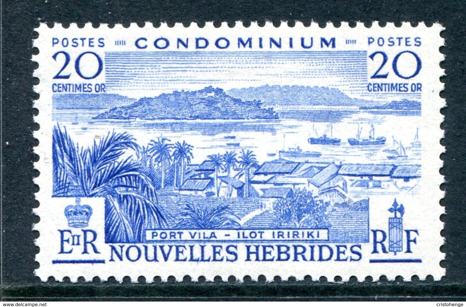 Nouvelles Hebrides 1957 Pictorials - 20c Value LHM (SG F99) - Used Stamps