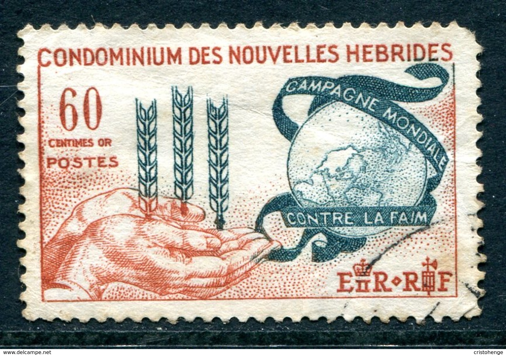 Nouvelles Hebrides 1963 Freedom From Hunger Used (SG F107) - Oblitérés