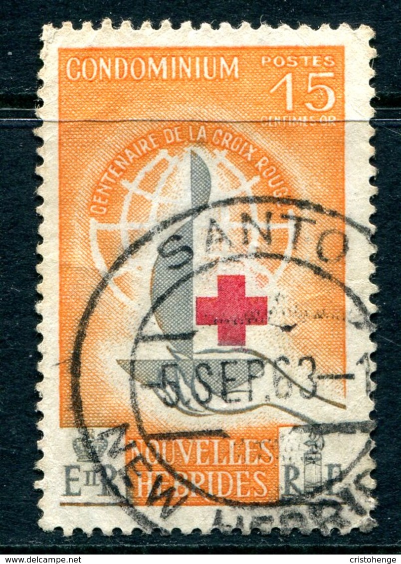 Nouvelles Hebrides 1963 Red Cross Centenary - 15c Value Used (SG F108) - Oblitérés