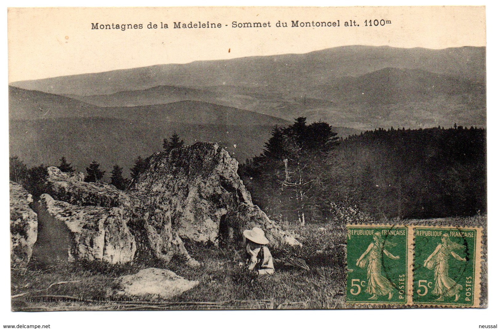 Tarjeta Postal  Montagnes De La Madelaine. Circulada - Otros & Sin Clasificación