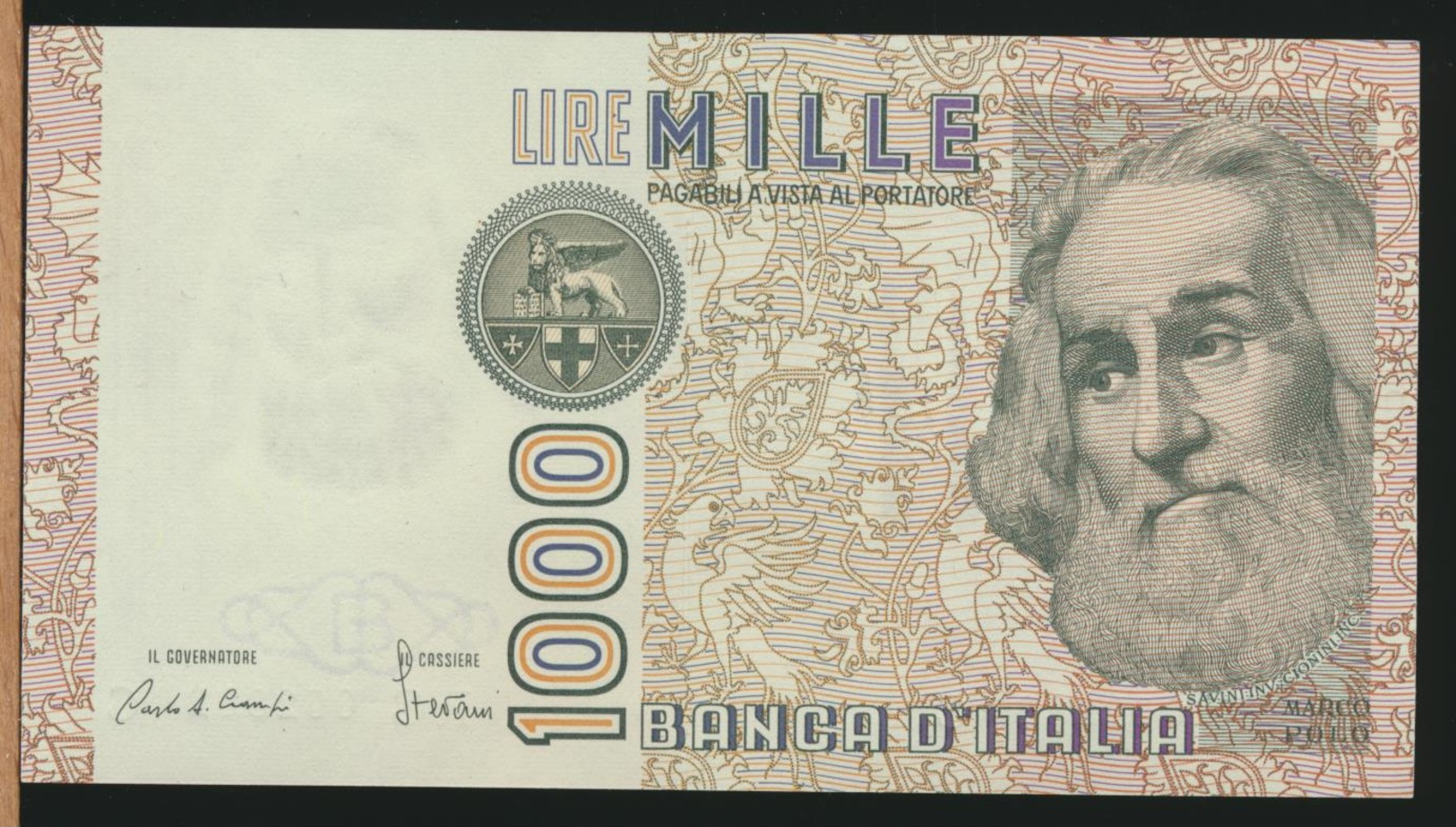 °°° ITALIA 1000 LIRE MARCO POLO AUNC °°° - 1000 Lire