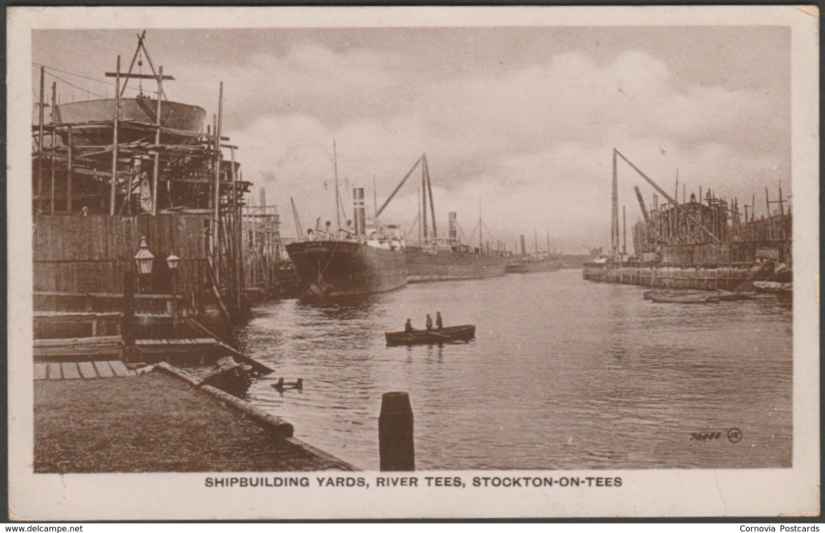 Shipbuilding Yards, River Tees, Stockton-on-Tees, Durham, 1915 - Valentine's Postcard - Other & Unclassified