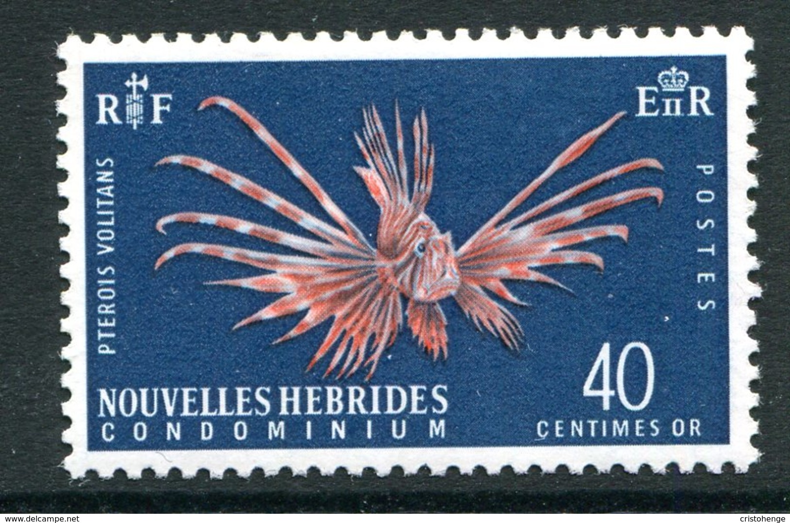 Nouvelles Hebrides 1963-72 Pictorial Definitives - 40c Value HM (SG F118) - Unused Stamps