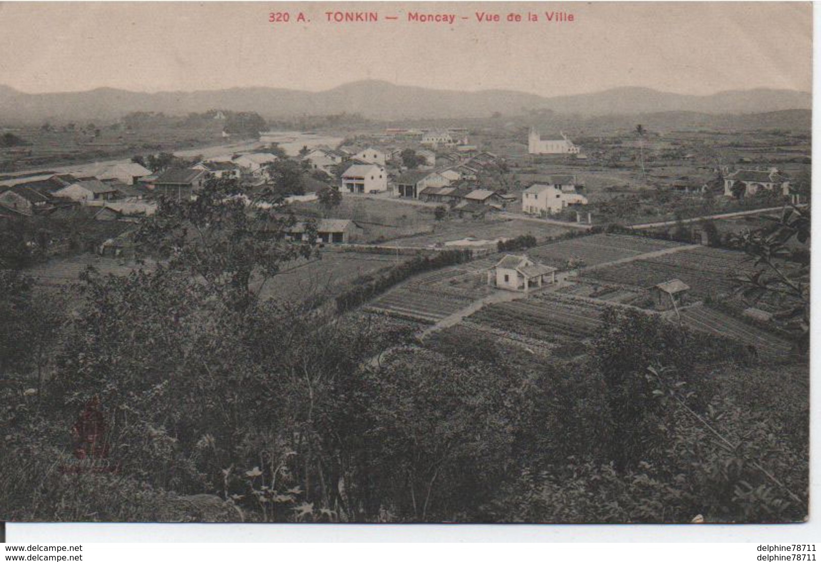 Tonkin-Moncay-Vue De La Ville (en L'état) - Viêt-Nam