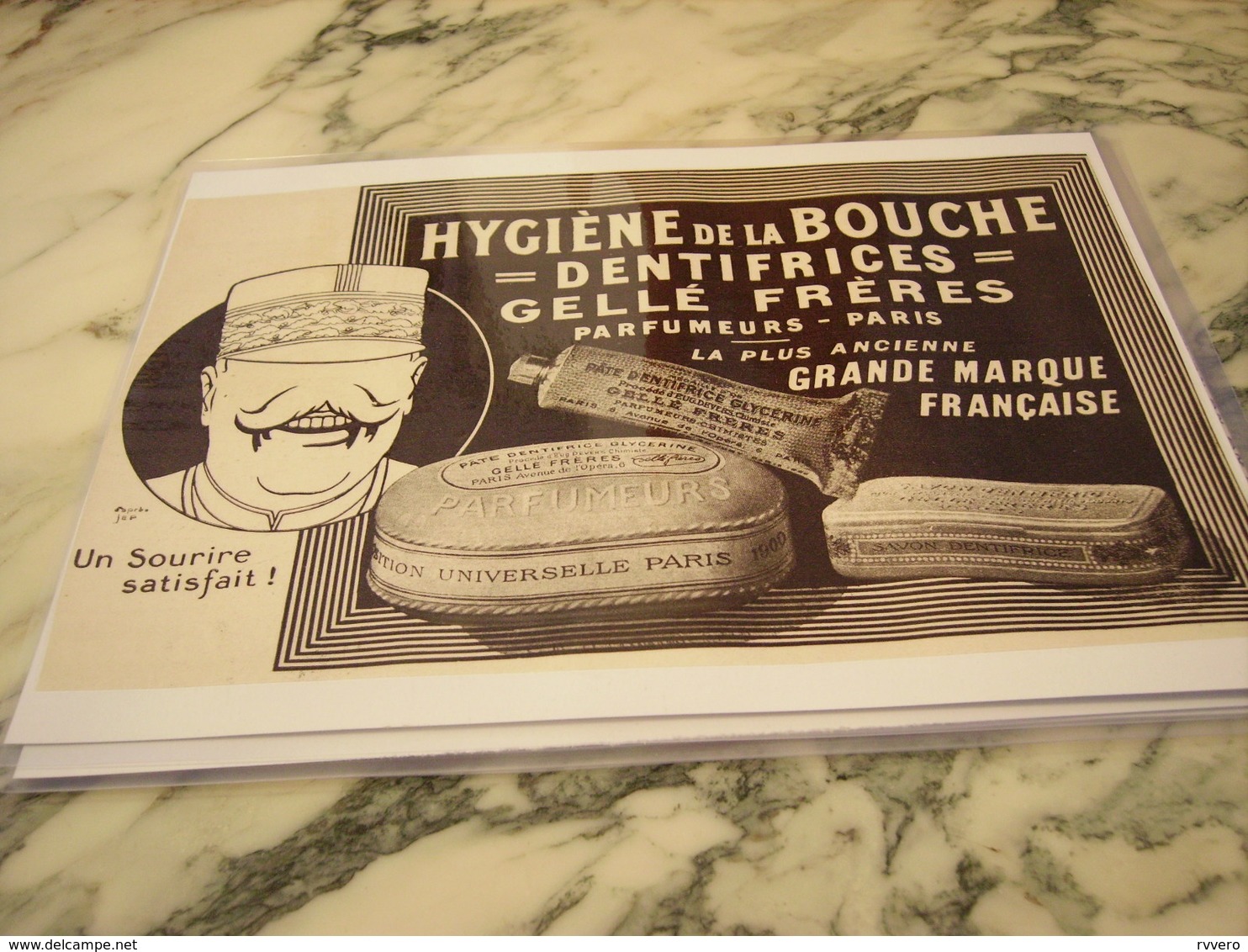 ANCIENNE PUBLICITE DENTIFRICE GELLE FRERES 1917 - 1914-18