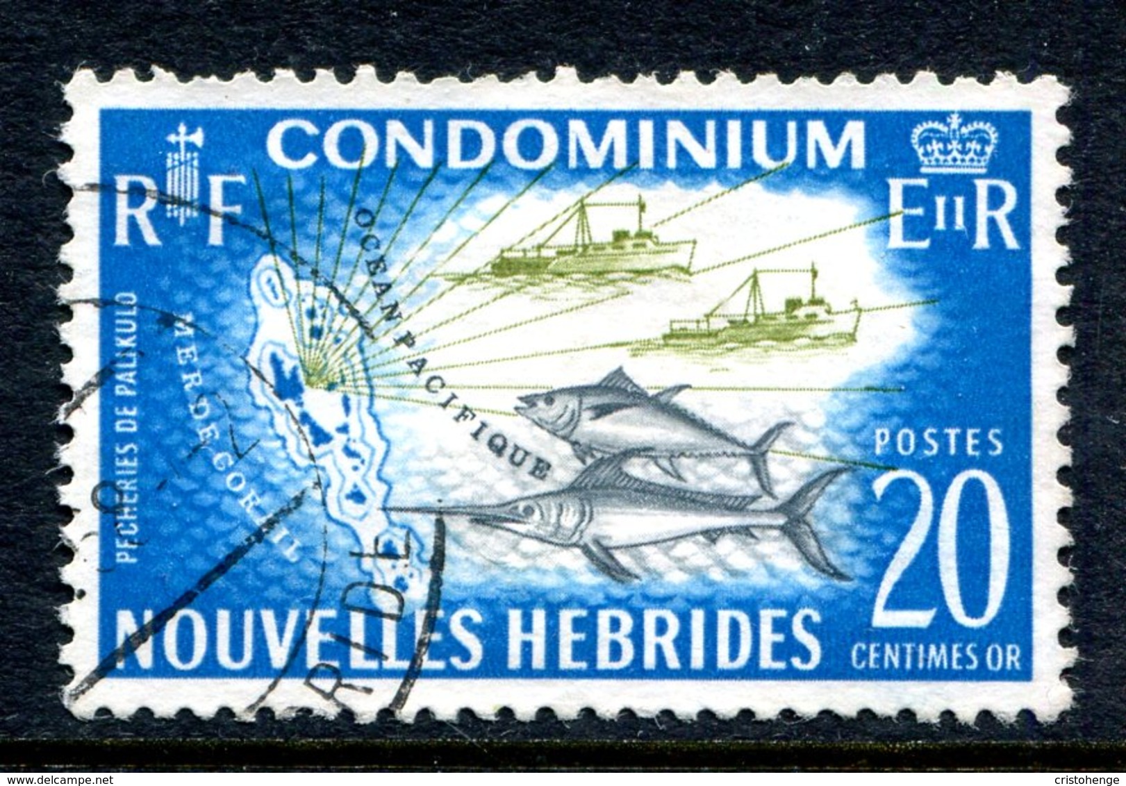 Nouvelles Hebrides 1963-72 Pictorial Definitives - 20c Value Used (SG F114) - Oblitérés