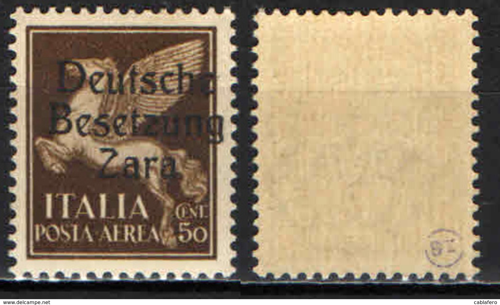 ITALIA - OCCUPAZIONE TEDESCA - ZARA - 1943 - SOVRASTAMPA - 50 CENT. - MNH - Deutsche Bes.: Zara