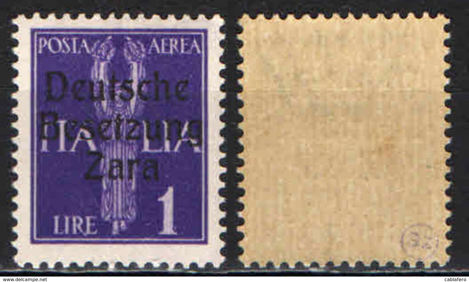 ITALIA - OCCUPAZIONE TEDESCA - ZARA - 1943 - SOVRASTAMPA - 1 LIRA - MNH - Deutsche Bes.: Zara