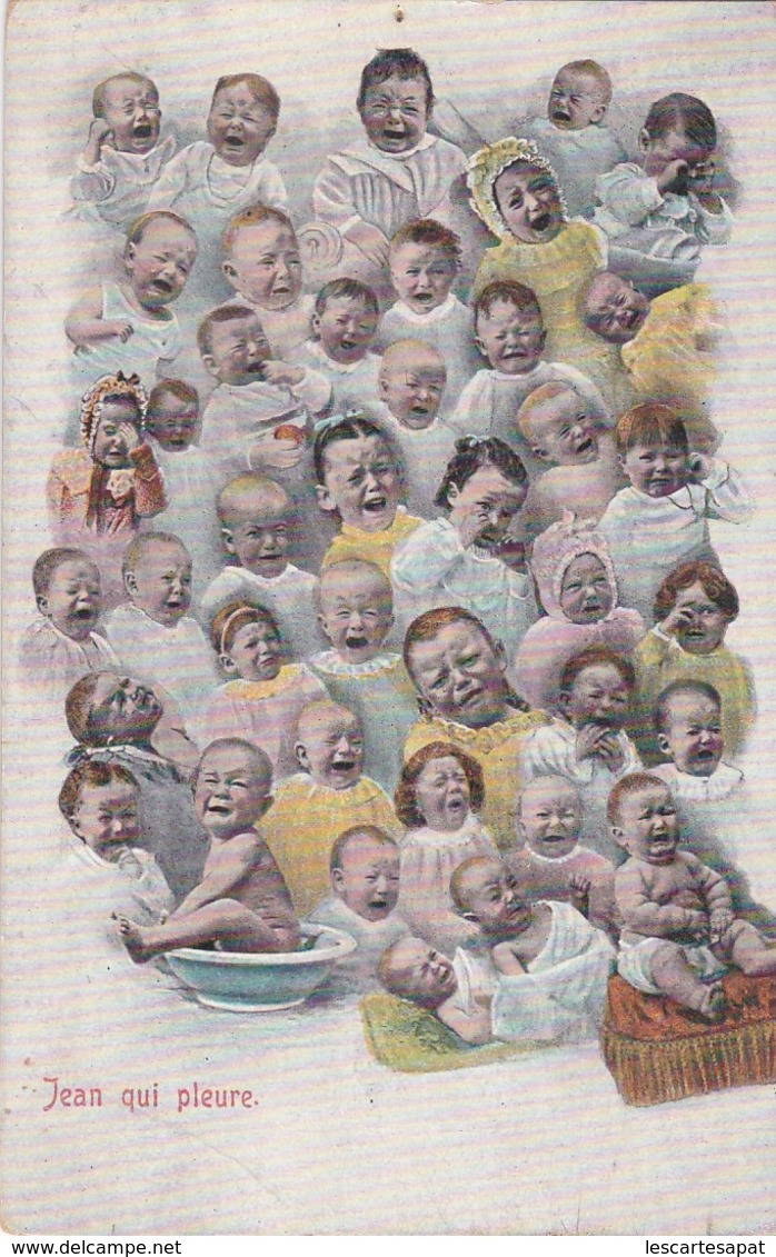 CPA Fantaisie - Bébé Multiples- "Jean Qui Pleure" 1905 (lot Pat 50) - Babies