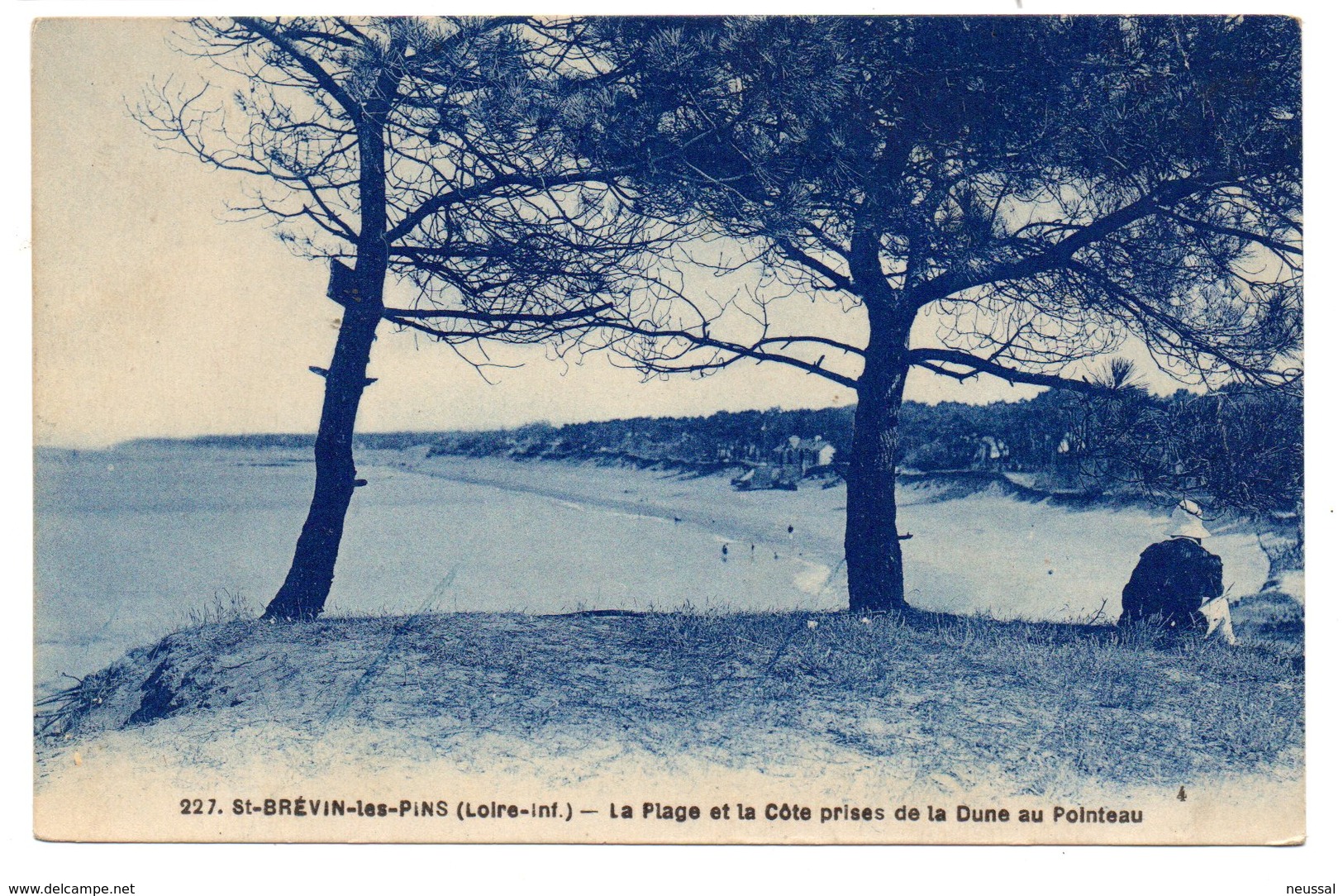 Tarjeta Postal Circulada St. Brevin Les Pins. La Plage Et La Cote Prises De La Dune. - Saint-Brevin-les-Pins