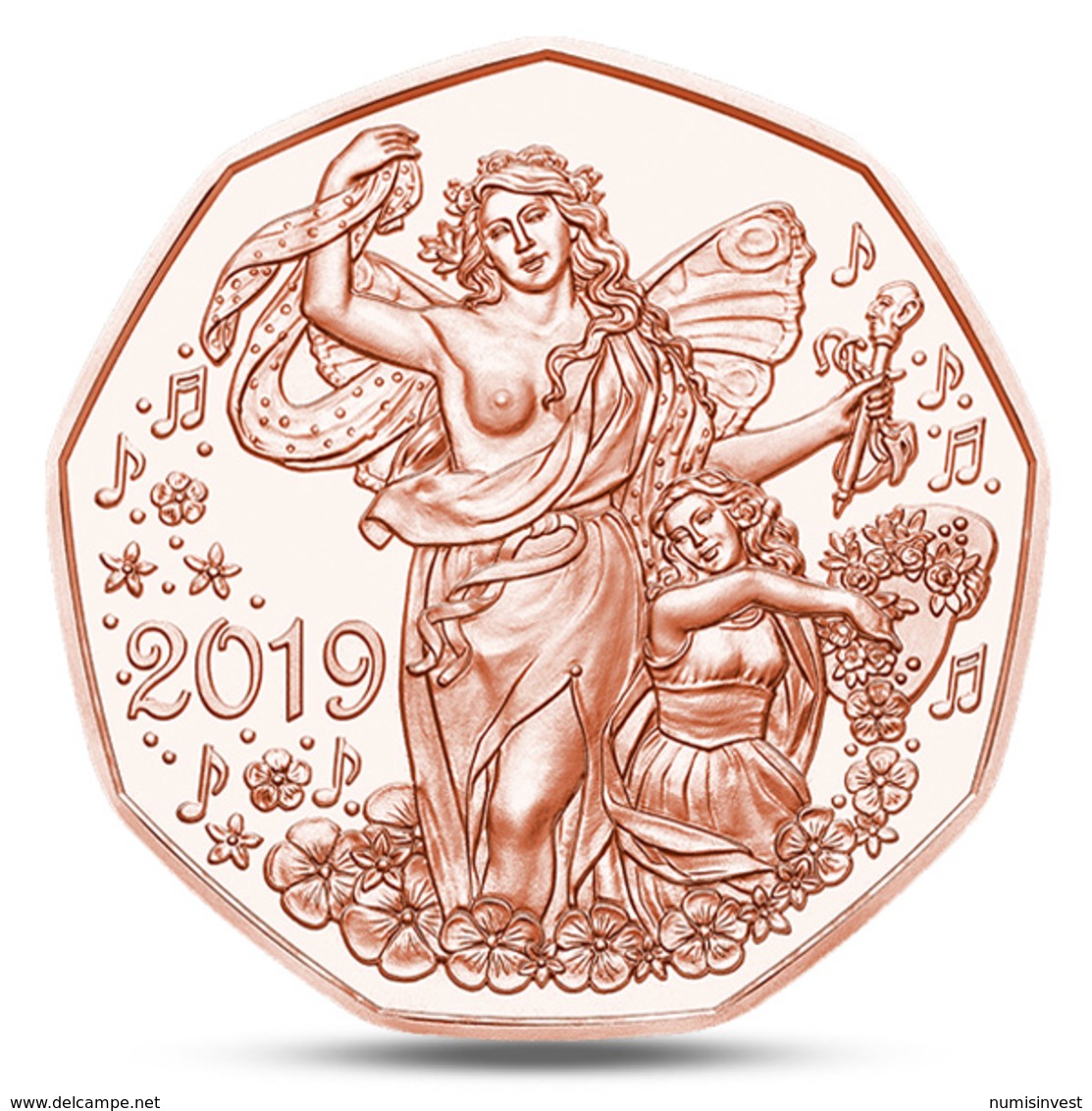 AUSTRIA AUTRICHE ÖSTERREICH 5 EURO NEW YEAR COIN 2019 UNC - Autriche