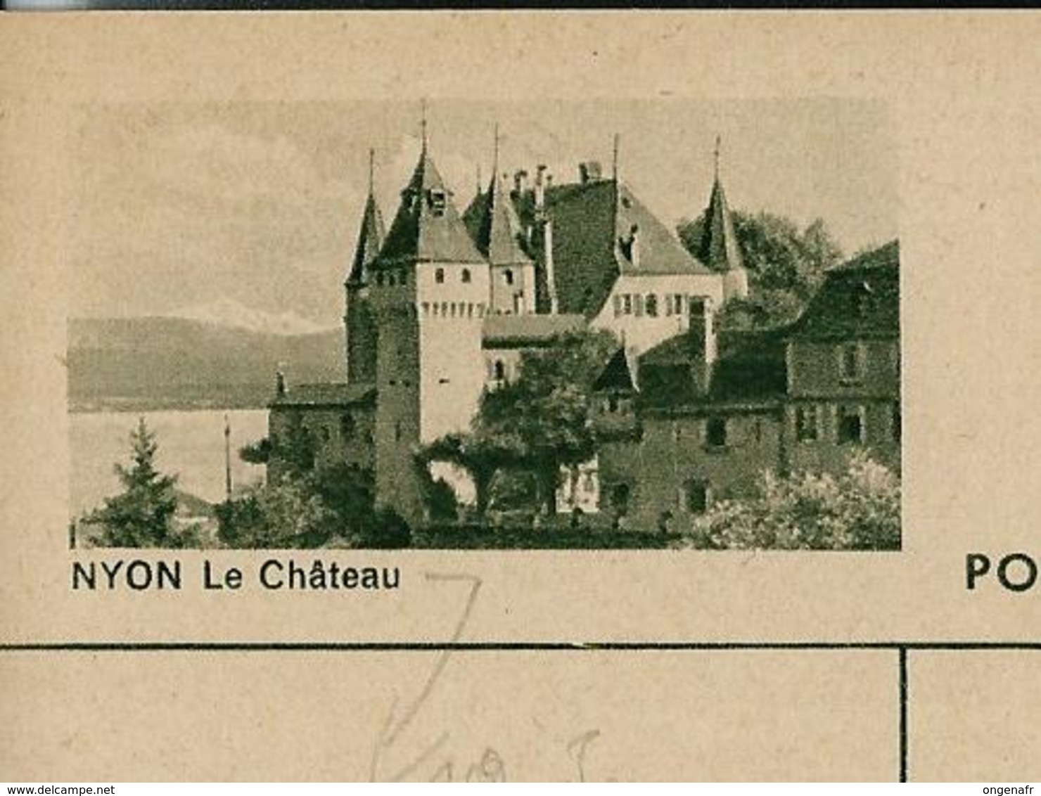 Carte Illustré Neuve N° 182 - 0278 D  - NYON Le Château  (Zumstein 2009) - Entiers Postaux