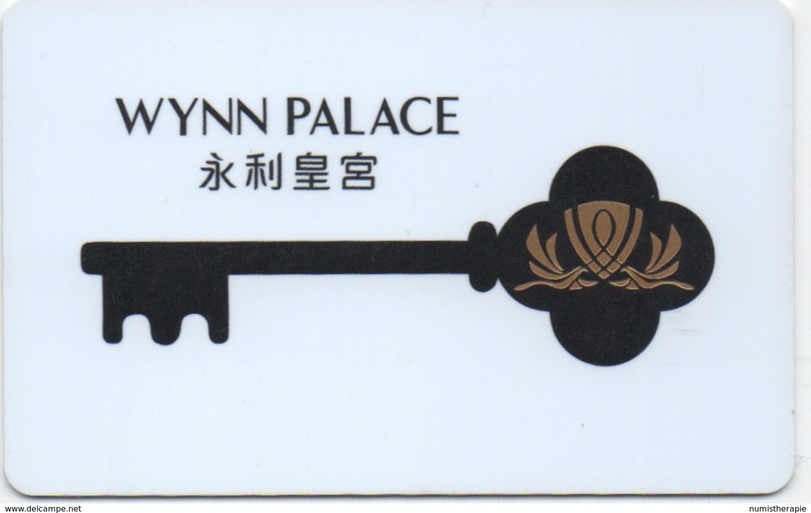 Carte Clé Hôtel Avec Casino Adjoint : Wynn Palace 永利皇宮 Lettres En Noir - Cartes D'hotel