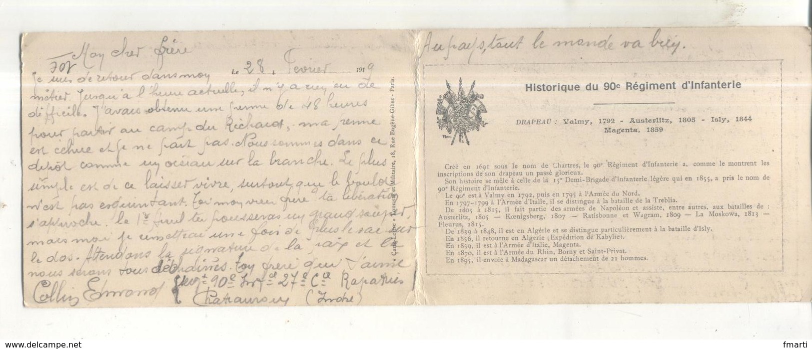 Carte Lettre Militaire : Chateauroux, 90e Régiment D'infanterie, Retour D'un Exercice De Mitrailleuse, Cuisine Et Cuisin - Chateauroux