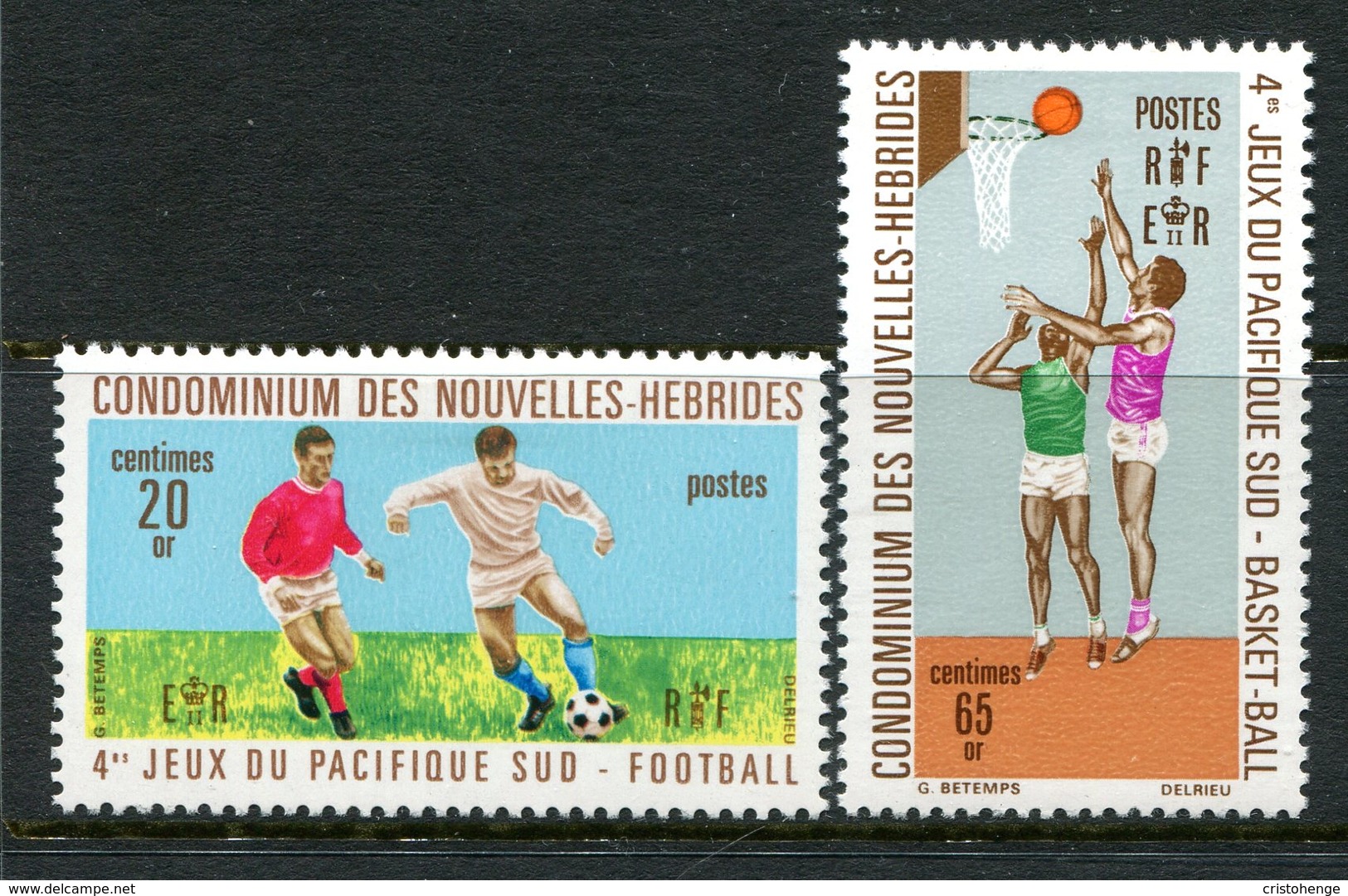 Nouvelles Hebrides 1971 Fourth South Pacific Games Set HM (SG F164-F165) - Unused Stamps