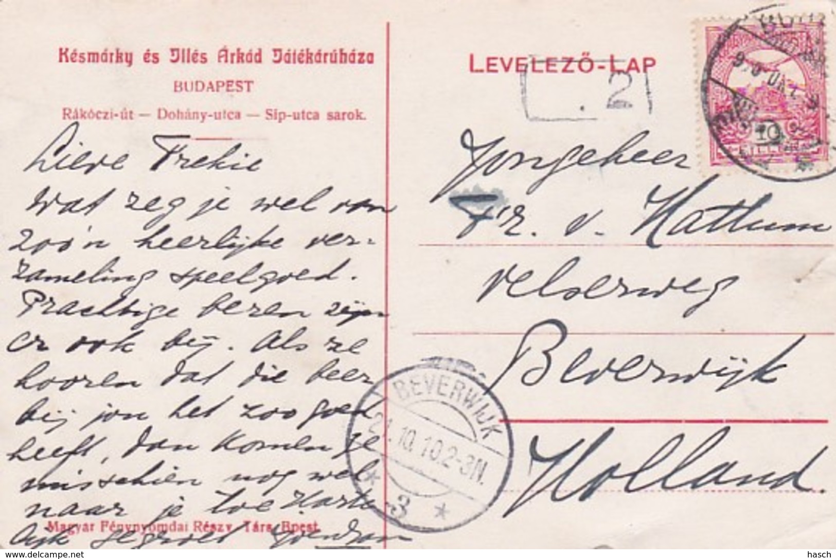 2511174Budapest, Késmárky és Illés Arkád Játékáruház. 1910. (see Corners) - Ungheria