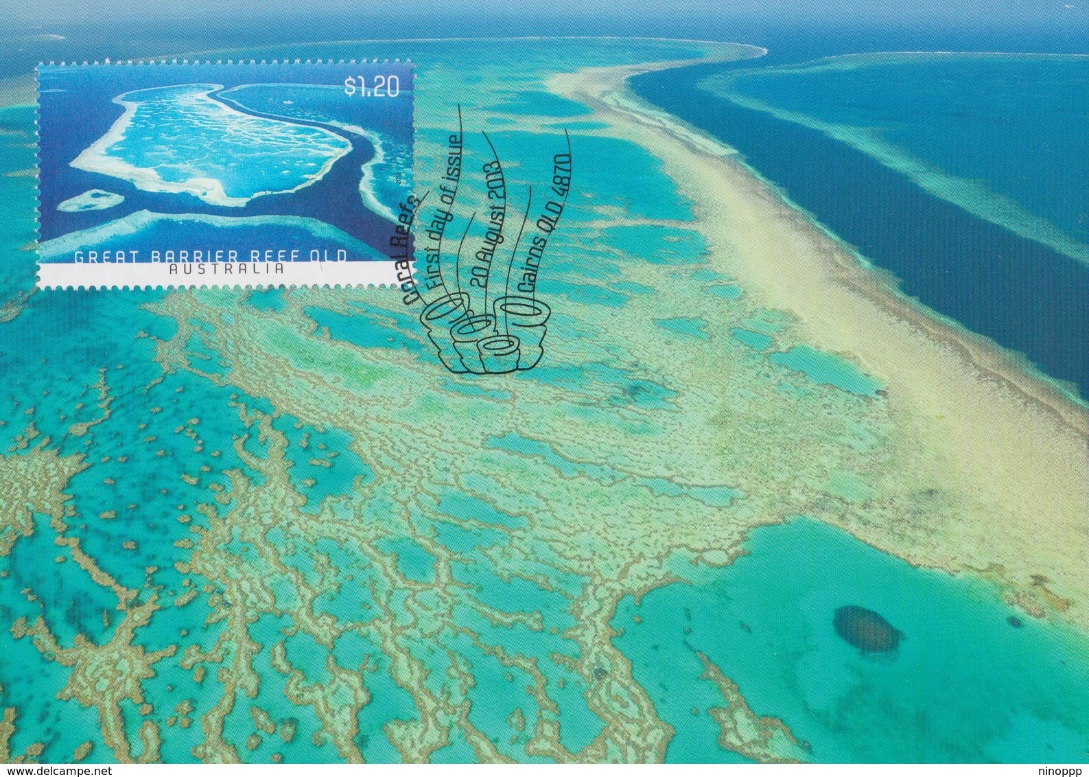 Australia 2013 Coral Reef, Great Barrier Reef Qld, Maximum Card - Maximum Cards