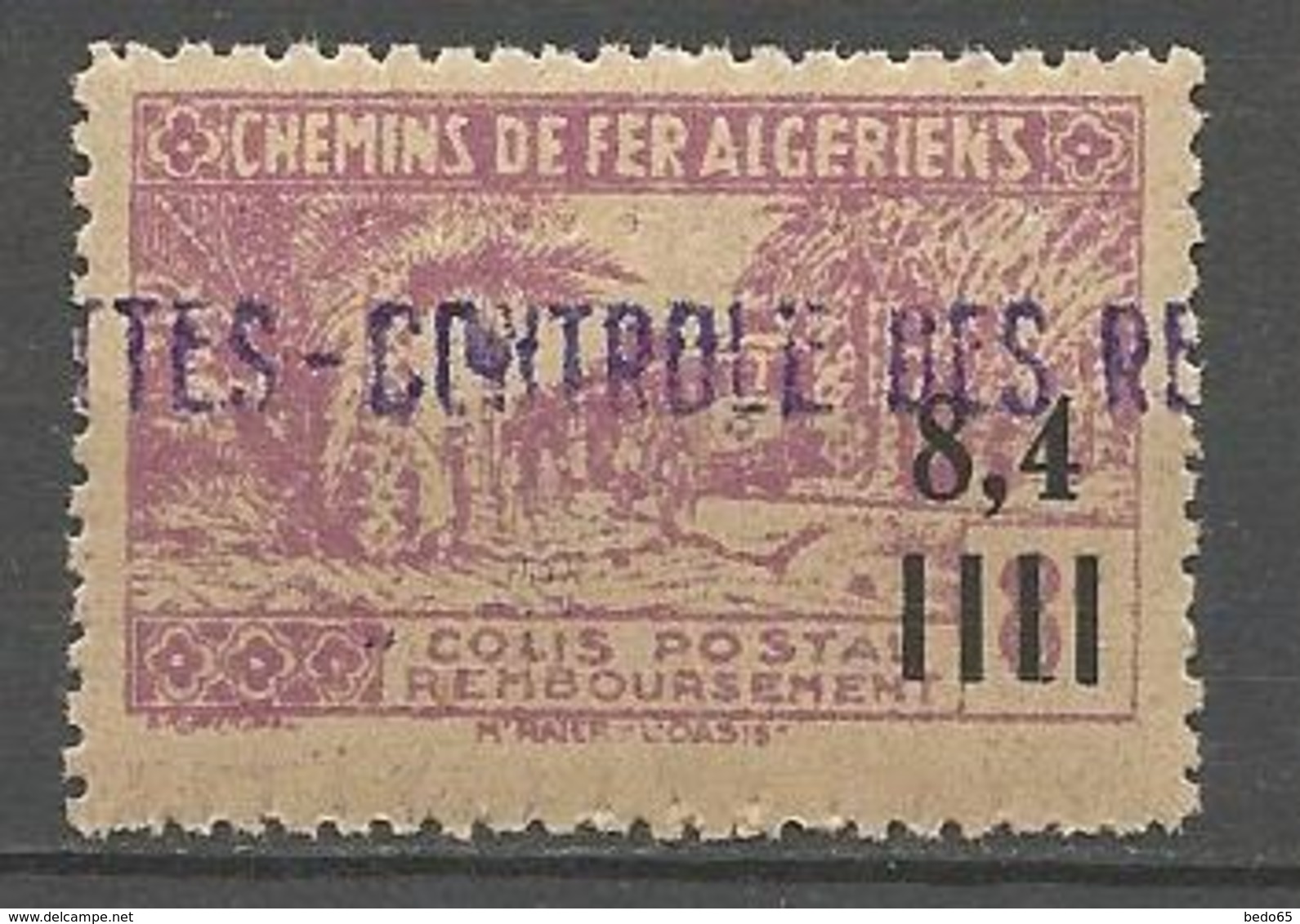 ALGERIE COLIS POSTAUX N° 138  NEUF** SANS CHARNIERE  / MNH - Colis Postaux