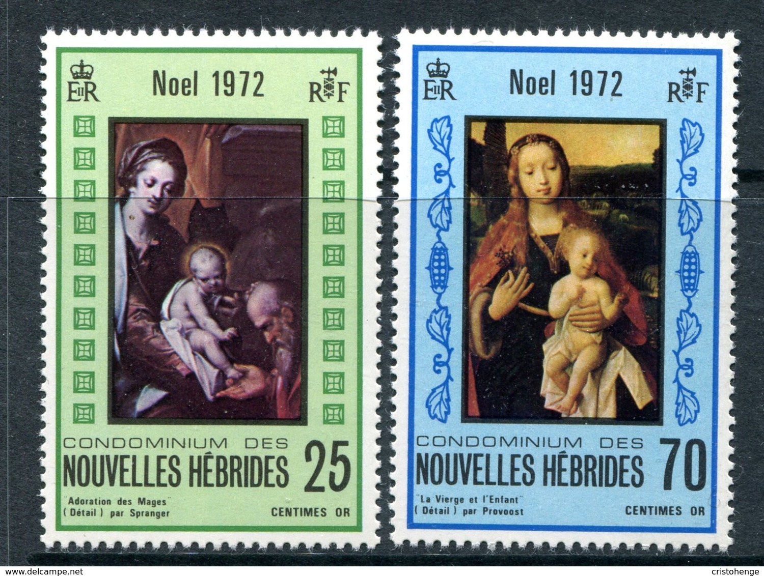 Nouvelles Hebrides 1972 Christmas Set MNH (SG F185-F186) - Unused Stamps