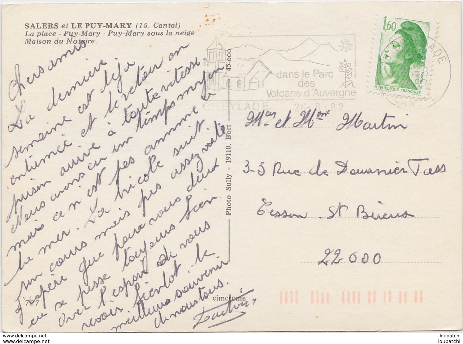 CP FLAMME CHEYLADE DANS LE PARC DES VOLCANS D AUVERGNE - Mechanical Postmarks (Advertisement)