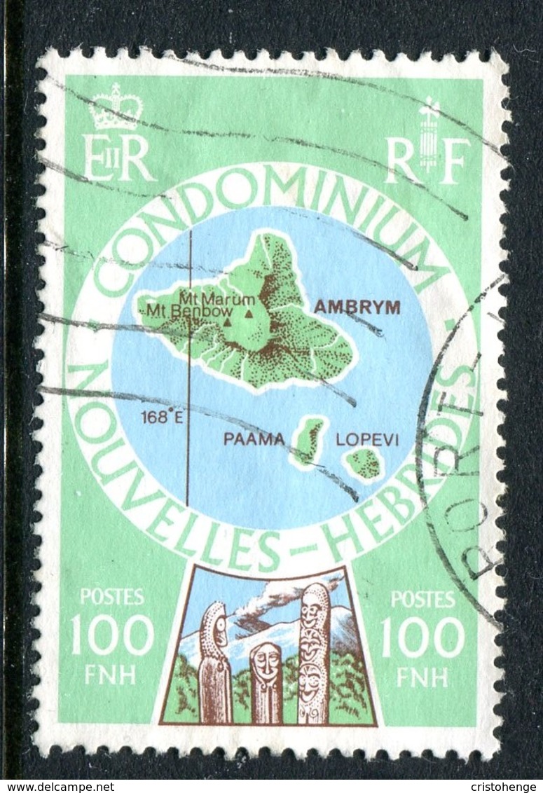 Nouvelles Hebrides 1977-78 Maps Of Islands - 100f Value Used (SG F266) - Used Stamps