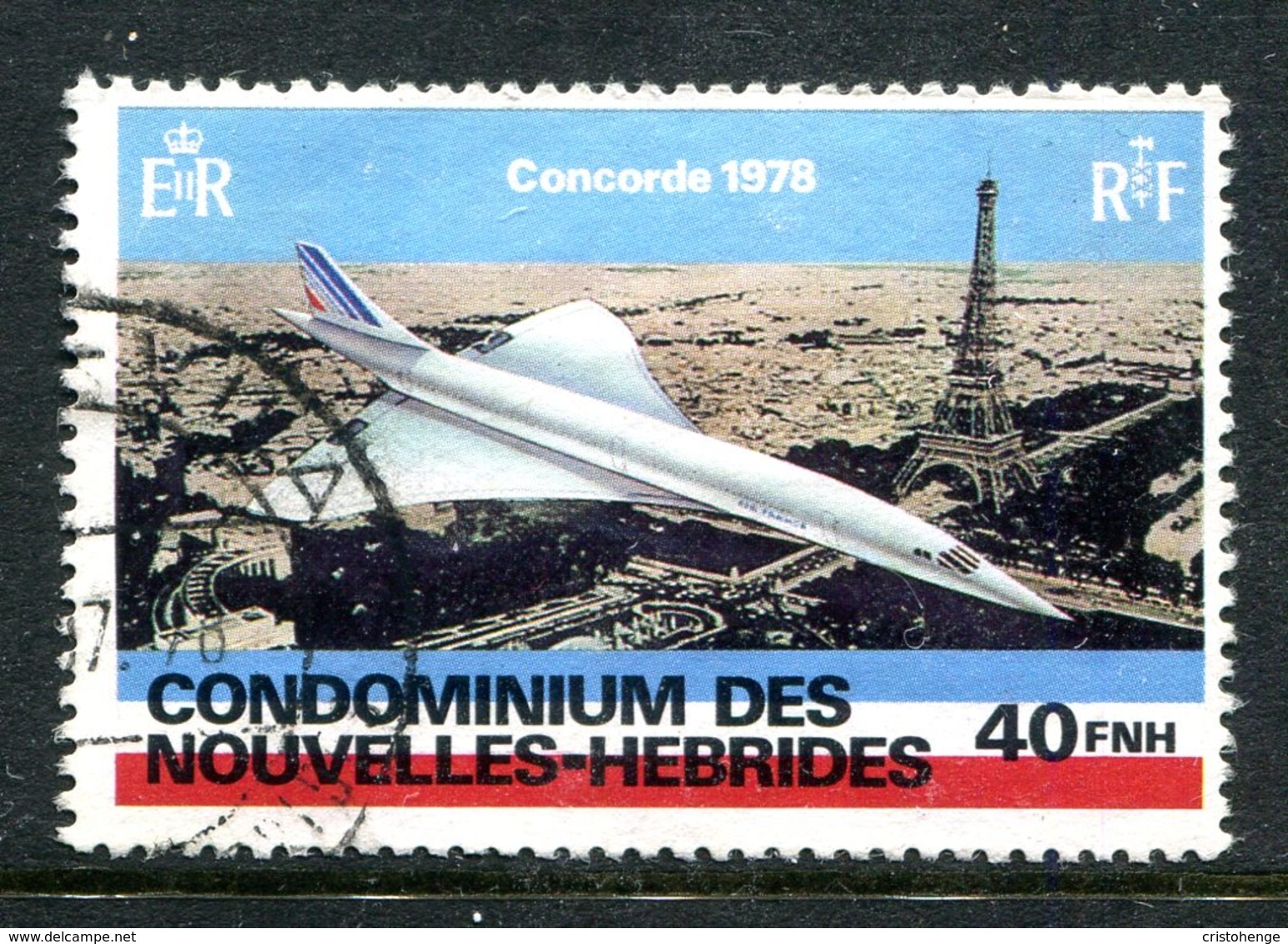 Nouvelles Hebrides 1978 Concorde Commemoration - 40f Value Used (SG F275) - Oblitérés