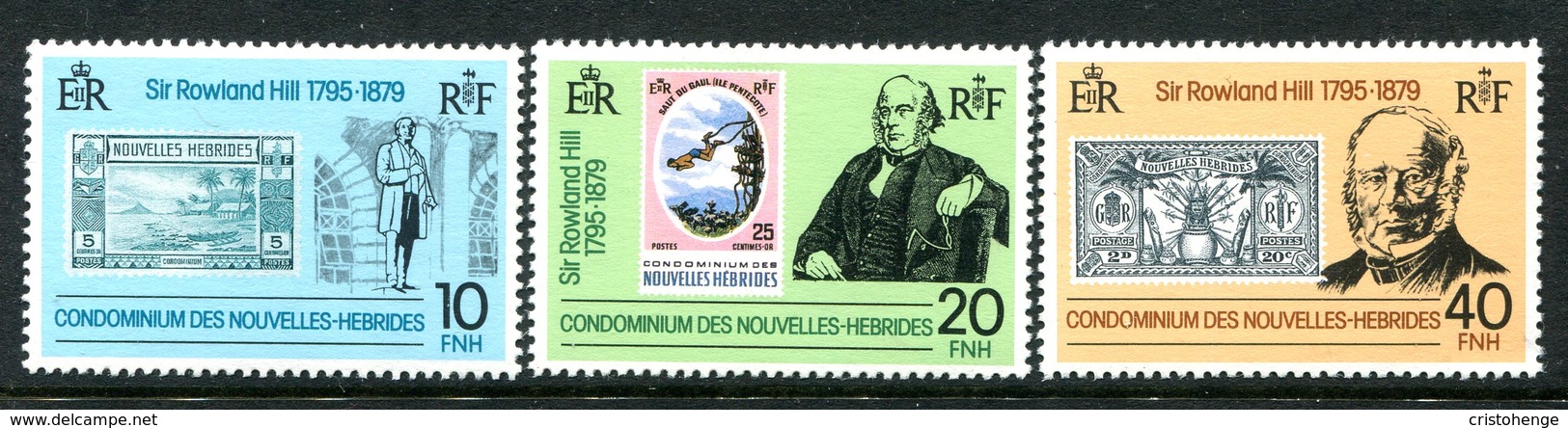 Nouvelles Hebrides 1979 Death Centenary Of Sir Rowland Hill Set MNH (SG F285-F287) - Unused Stamps