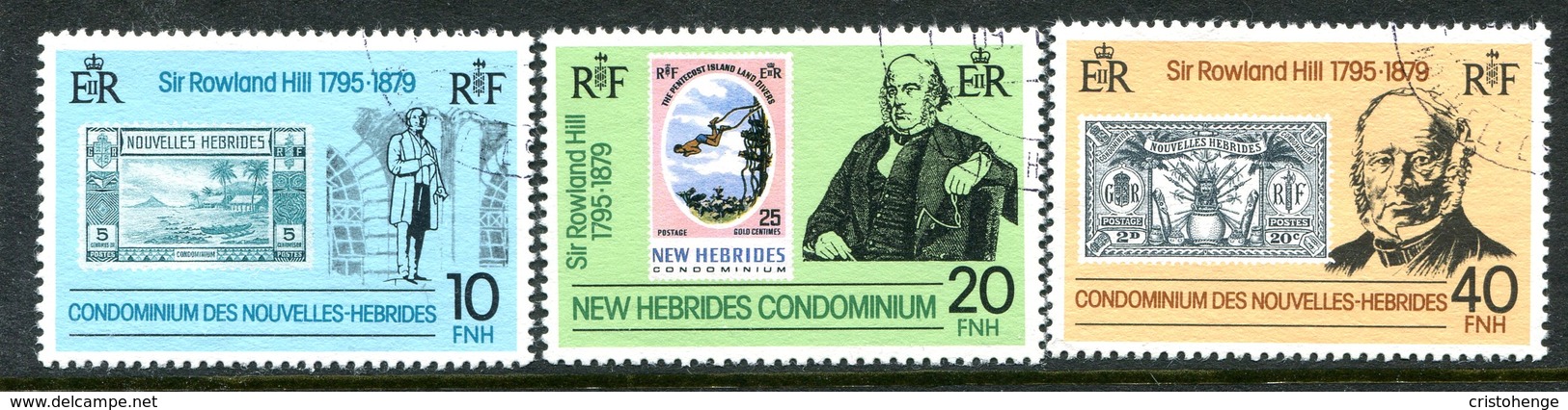 Nouvelles Hebrides 1979 Death Centenary Of Sir Rowland Hill Set Used (SG F285-F287) - Used Stamps