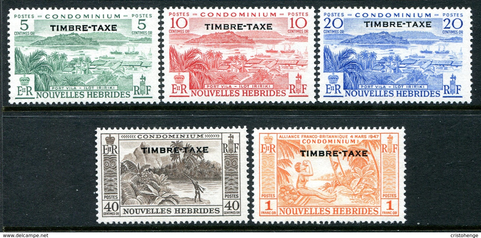 Nouvelles Hebrides 1957 Postage Due Set HM (SG FD107-FD111) - Impuestos