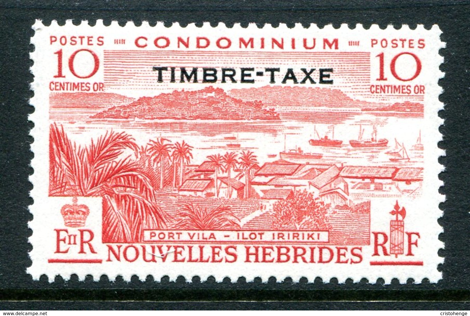Nouvelles Hebrides 1957 Postage Due - 10c Value HM (SG FD108) - Portomarken