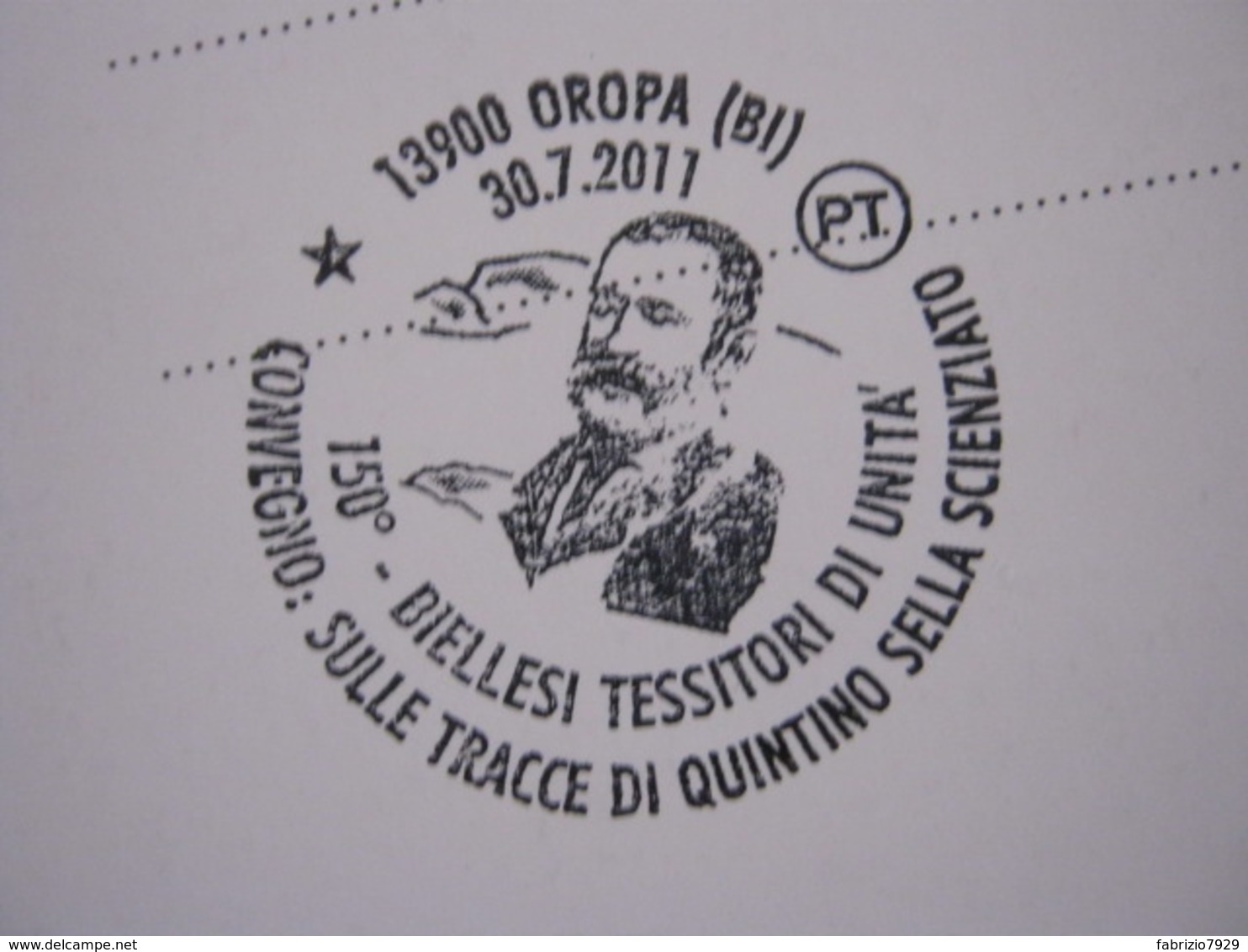 A.99 ITALIA ANNULLO - 2011 OROPA BIELLA BIELLESI TESSITORI UNITA' QUINTINO SELLA SCIENZIATO MONTAGNA CAI C.A.I. SENATORE - Tessili