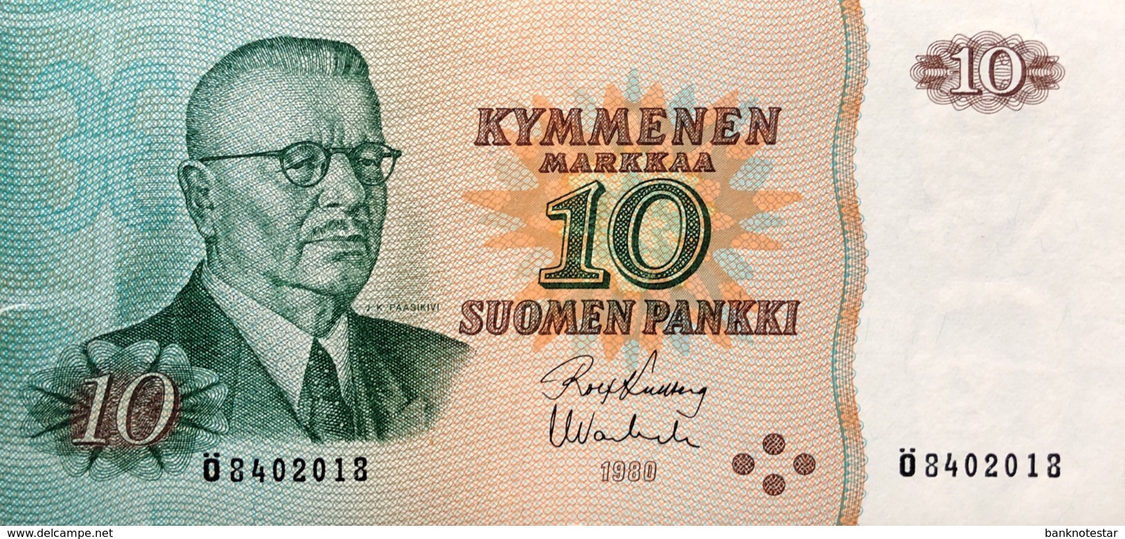 Finland 10 Markkaa, P-111 (1980) - VF - Small Tear Left - Finnland