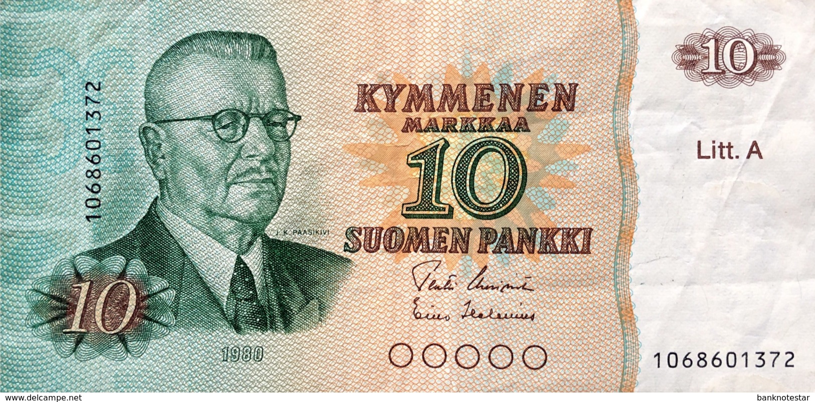 Finland 10 Markkaa, P-112 (1980) - Very Fine - Litt A - Finnland