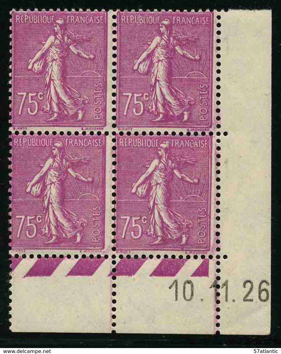 FRANCE - YT 202 ** - BLOC DE 4 TIMBRES NEUFS ** AVEC COIN DATE - ....-1929