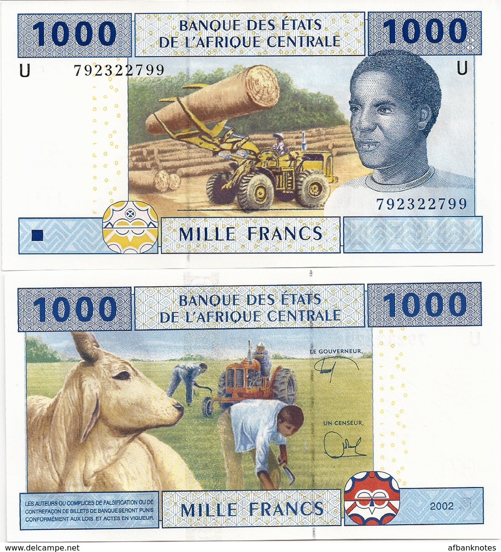 CENTRAL AFRICAN STATES   U: Cameroon    1000 Francs   P-207Ue    2002 (2017)     UNC - Centraal-Afrikaanse Staten