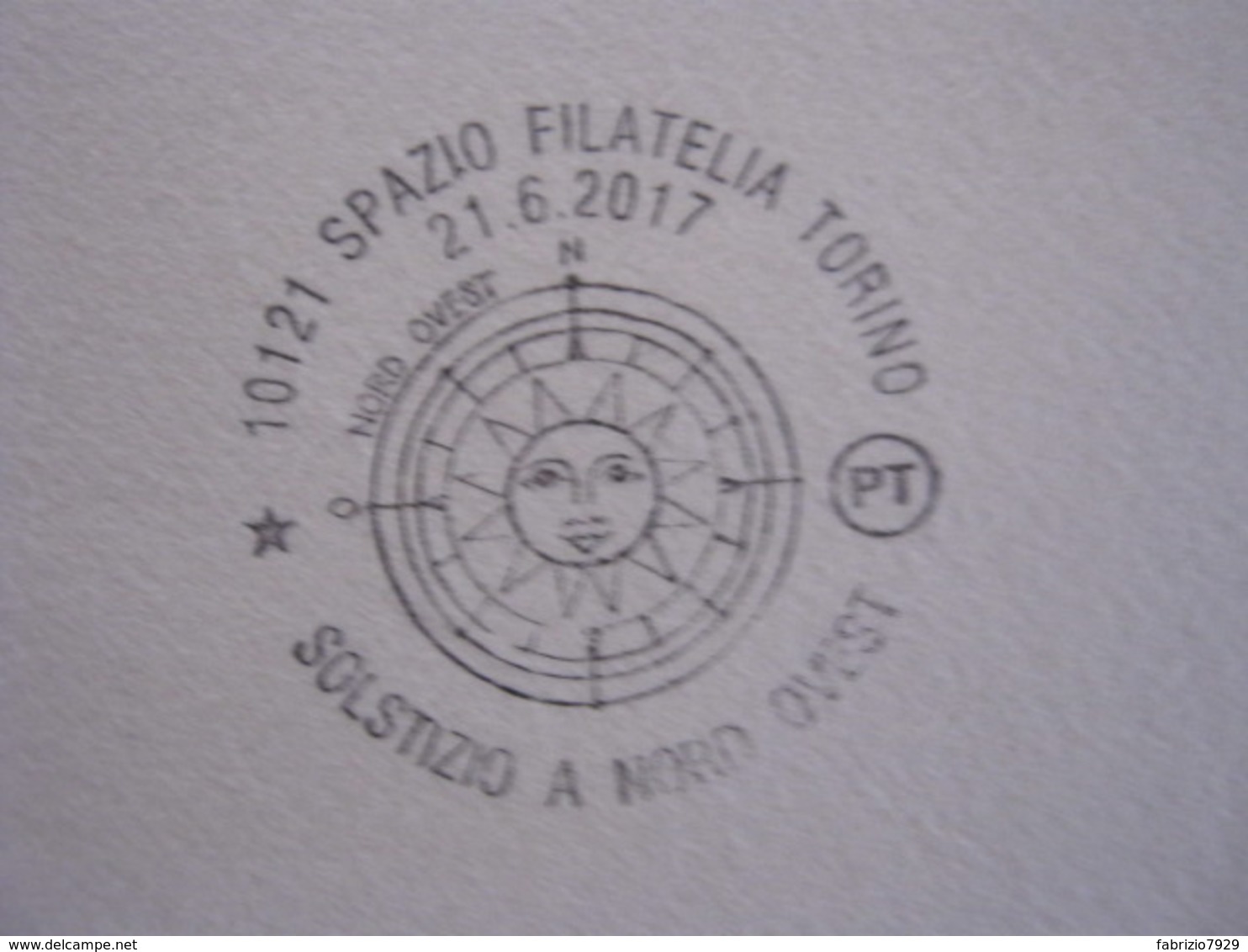 A.07 ITALIA ANNULLO - 2017 TORINO SOLSTIZIO A NORD OVEST SOLE SUN ASTRONOMIA BUSSOLA - Astronomia