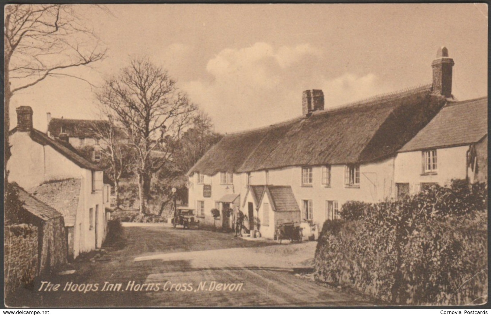 The Hoops Inn, Horns Cross, Devon, C.1920s - Postcard - Other & Unclassified