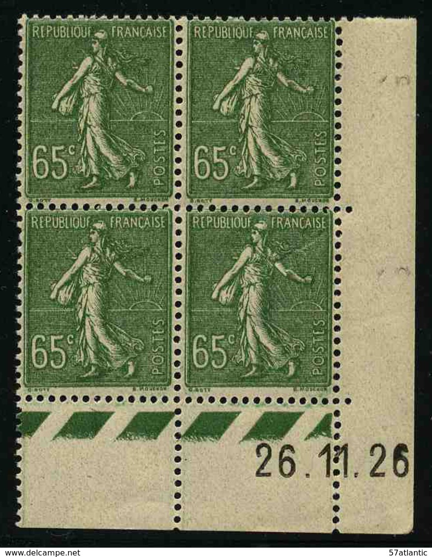 FRANCE - YT 234 ** - BLOC DE 4 TIMBRES NEUFS ** AVEC COIN DATE - ....-1929