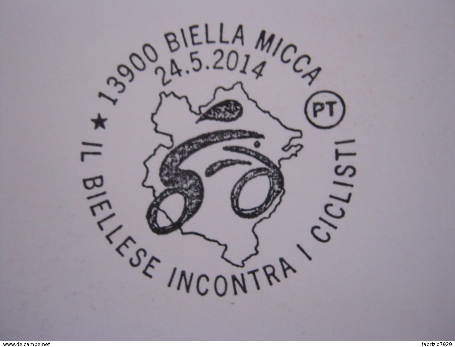 A.07 ITALIA ANNULLO - 2014 BIELLA INCONTRA CICLISTI GIRO DI ITALIA AGLIE IVREA VIGLIANO COSSATO ROASIO TRIVERO BIELMONTE - Ciclismo