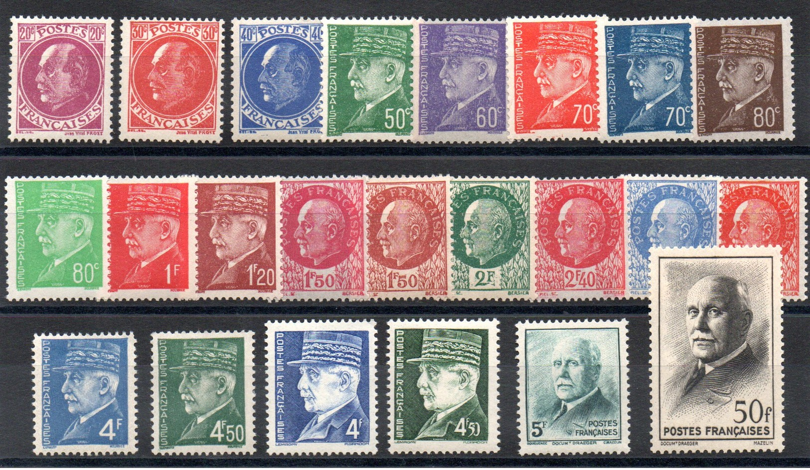 FRANCE - YT N° 505 à 525 - Neufs ** - MNH -  Cote: 12,00 € - Unused Stamps